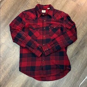 Levi’s Red Plaid Heavy Flannel